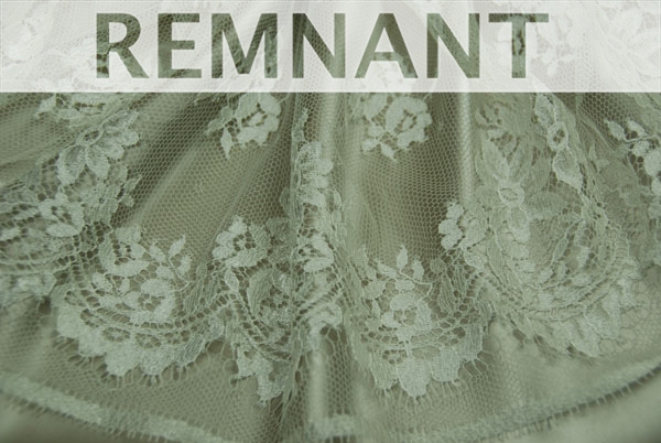 REMNANT - Graduated Floral Cream Leavers Lace - 1.8m piece