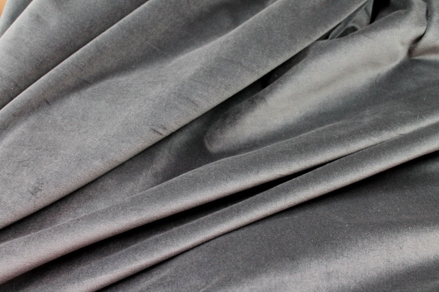 Cotton Velvet - Dark Grey