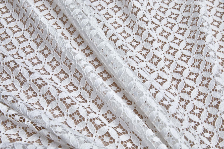 NEW BRIDAL - Lace Fabric - Moroccan Circles - Ivory