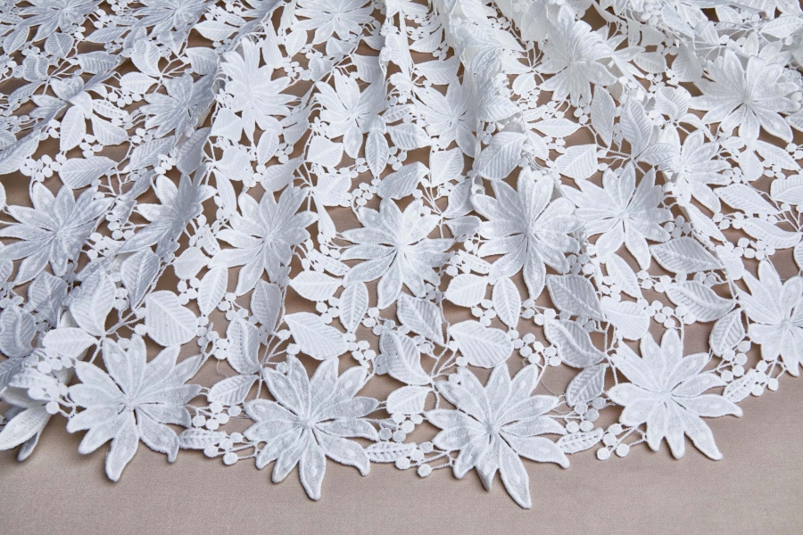 NEW BRIDAL - Flower, Leaf and Berries Guipure Lace in Ivory (PHOTOS?)