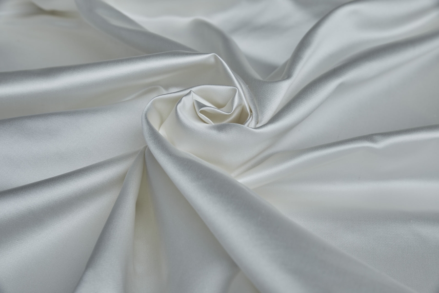 Silk/Cotton Duchesse Satin - Ivory