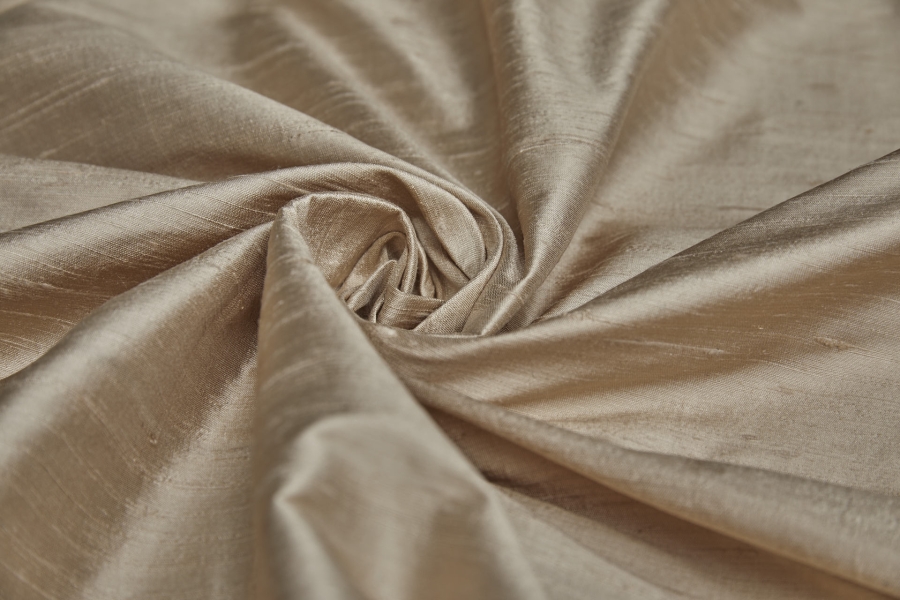Textured Silk Dupion - Warm Beige