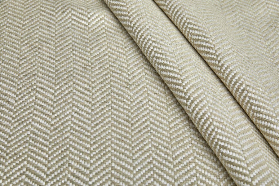 Herringbone Weave Silk Matka - Ivory / Natural