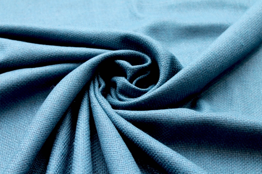 Raw Silk Basket Weave Matka - Venice Blue
