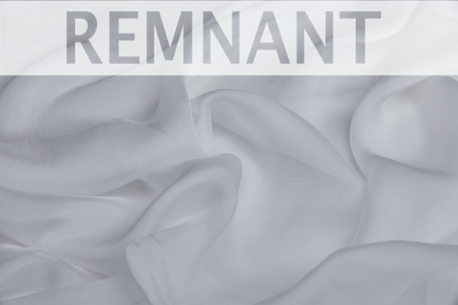 REMNANT - Ivory Silk Chiffon - 1m Piece