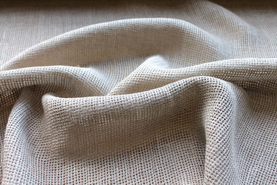 Hessian Sack Weave Linen - Natural