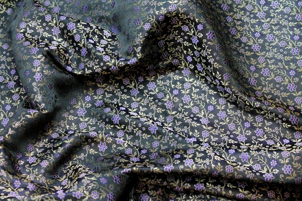 Banaras Brocade - Purple Floral