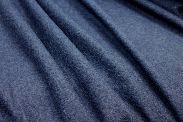 Boiled Wool Jersey Knit - Navy