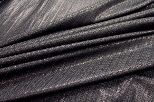 Slinky Jersey - Black Metallic Stripe