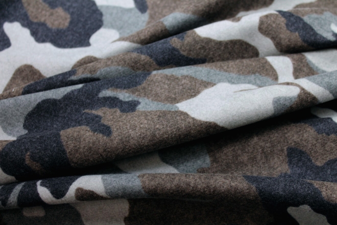 Camo Print Wool - Grey Brown