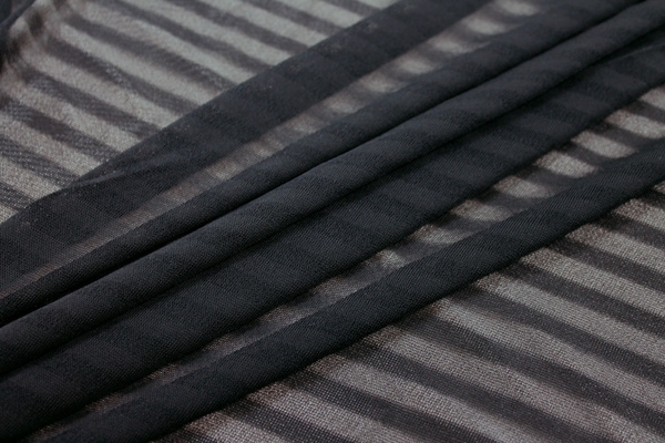 Striped Sheer Jersey - Black
