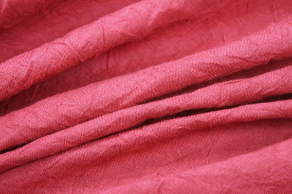Red Crinkled Linen