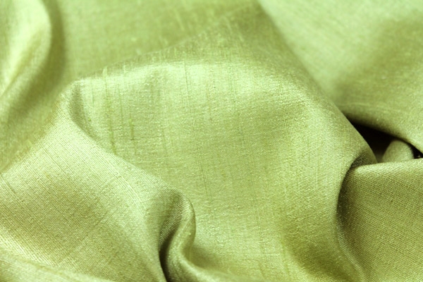 Lime Textured Raw Silk