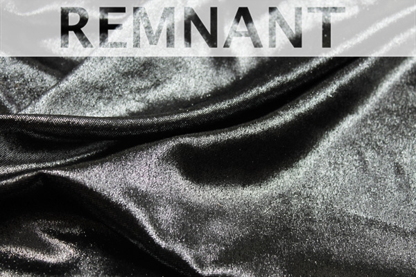REMNANT - Foiled Silk Velvet - Silver Black - 0.3m Piece