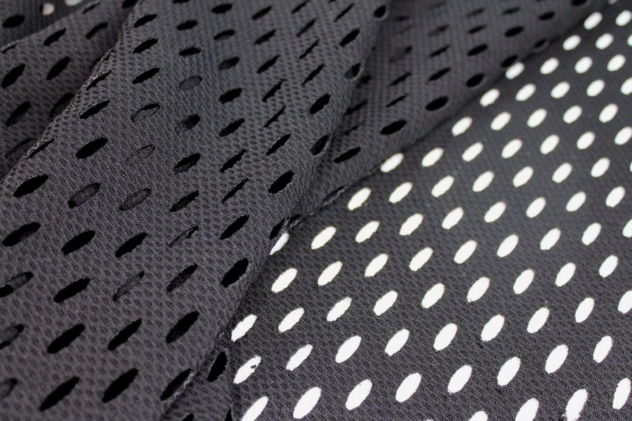 Perforated Airtex Texture Jersey - Black