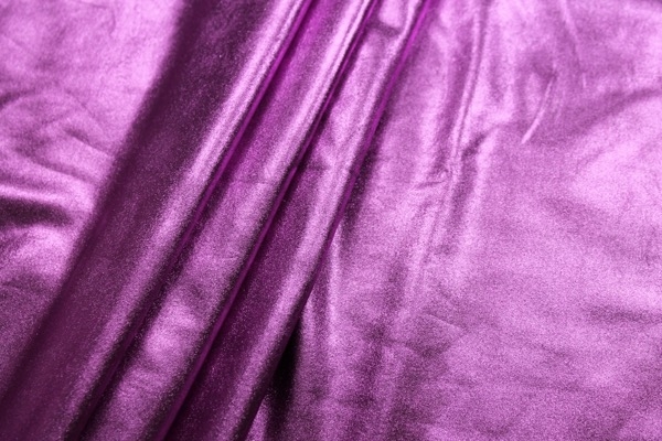 Metallic Foiled Lycra - Purple