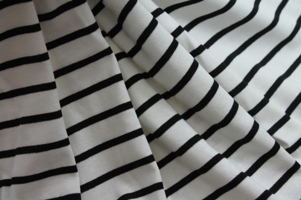 Ivory and Black Stripe Jersey