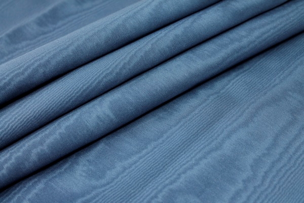 Cotton Viscose Grosgrain - French Navy Blue Moiré