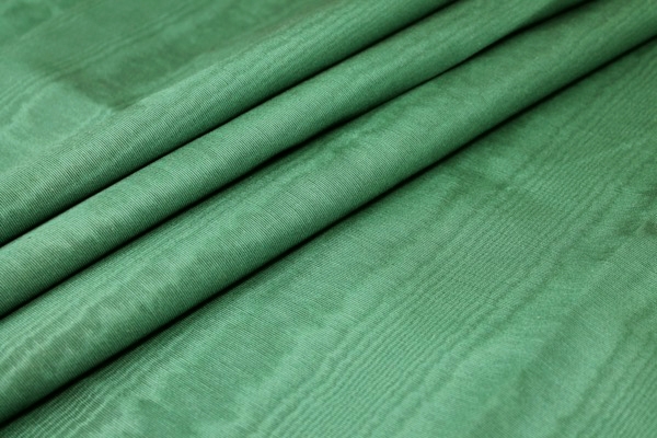 Cotton Viscose Grosgrain - Green Moiré
