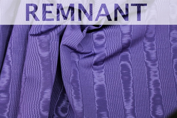 REMNANT - Cotton Viscose Grosgrain - Purple Moiré - 0.55m Piece