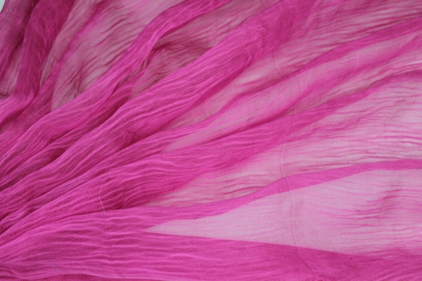 Distressed Silk Cotton - Deep Pink
