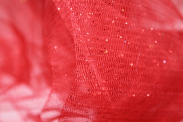 Red Glitter Tulle