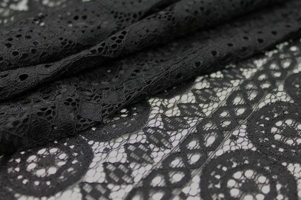 Black Lace with Circle Pattern