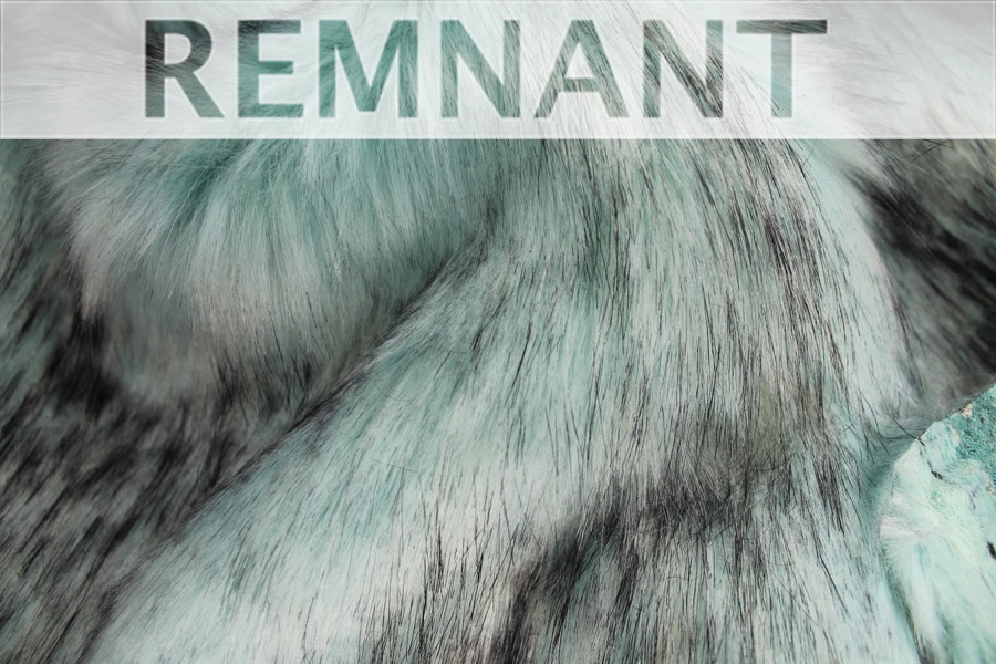 REMNANT - Faux Fur - Long Pile Mint with Speckled Black Tips - 0.4m Piece