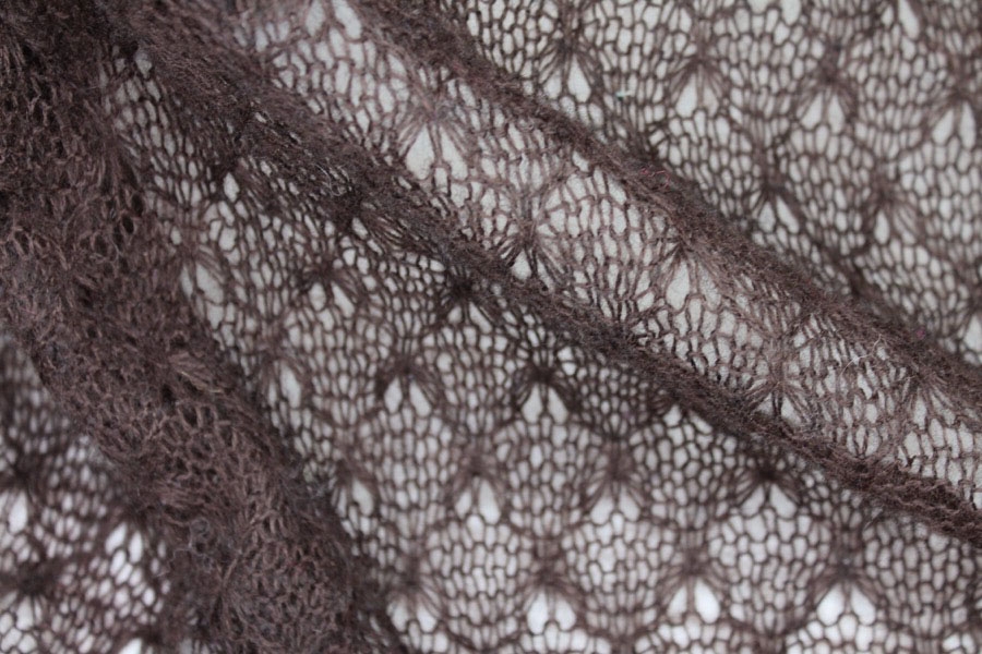 Fine "Lace" Wool Knit - Brown