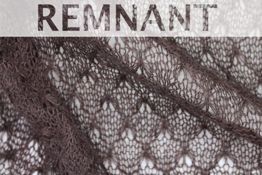REMNANT - Fine "Lace" Wool Knit - Brown - 0.85m Piece