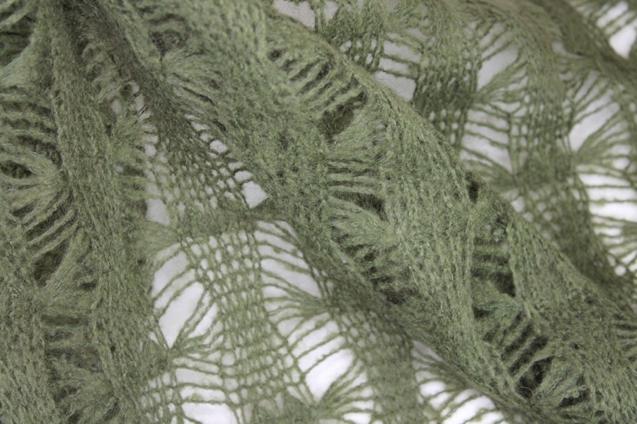 "Lace" Wool Knit - Green