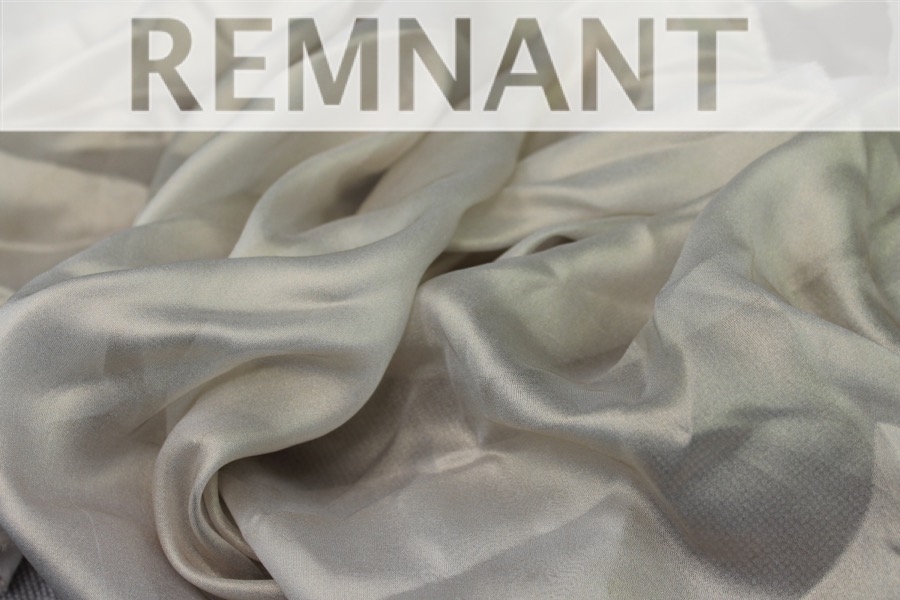 REMNANT - Foil Printed Silk Chiffon - Gold on Ivory - 0.45m Piece