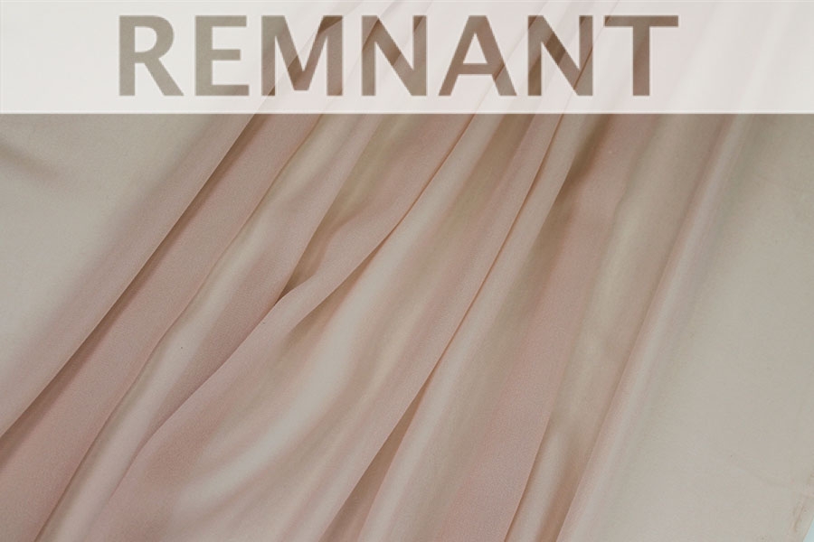 REMNANT - Powder Pink Silk Georgette - 1.3m Piece