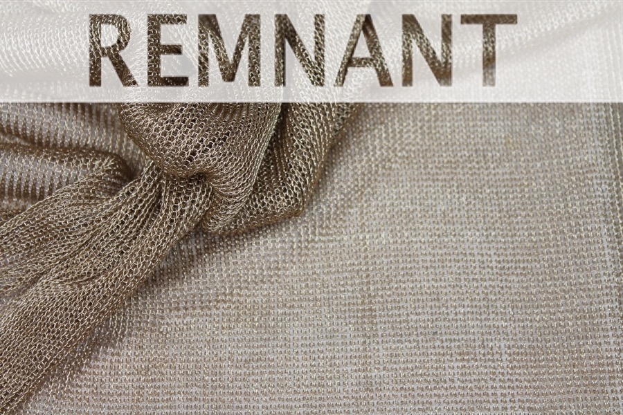 REMNANT - Fine Metallic Thread Knit - Gold 1m Piece I