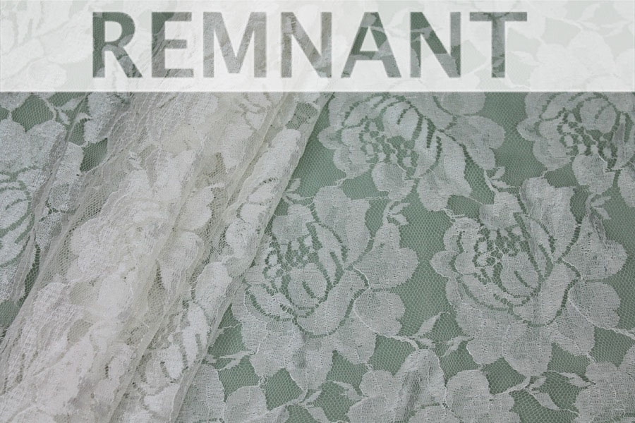 REMNANT - Simple Lace - Ivory - 0.5m Piece