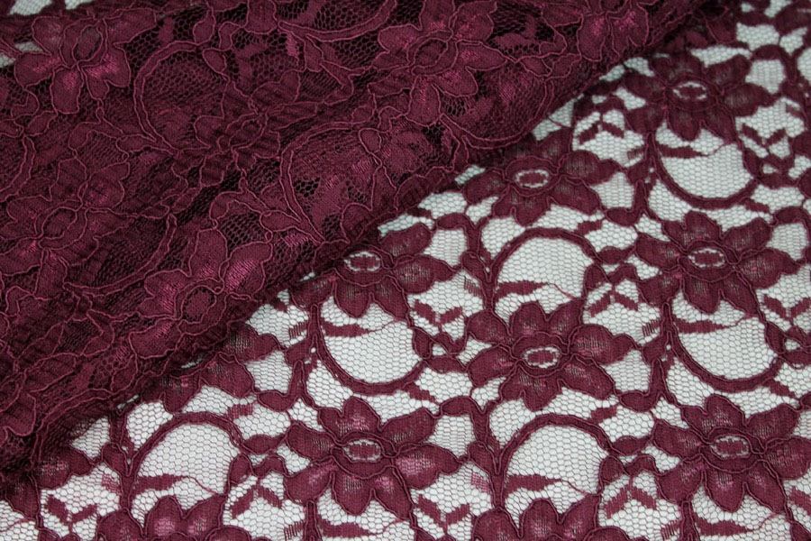 Corded Lace - Wine