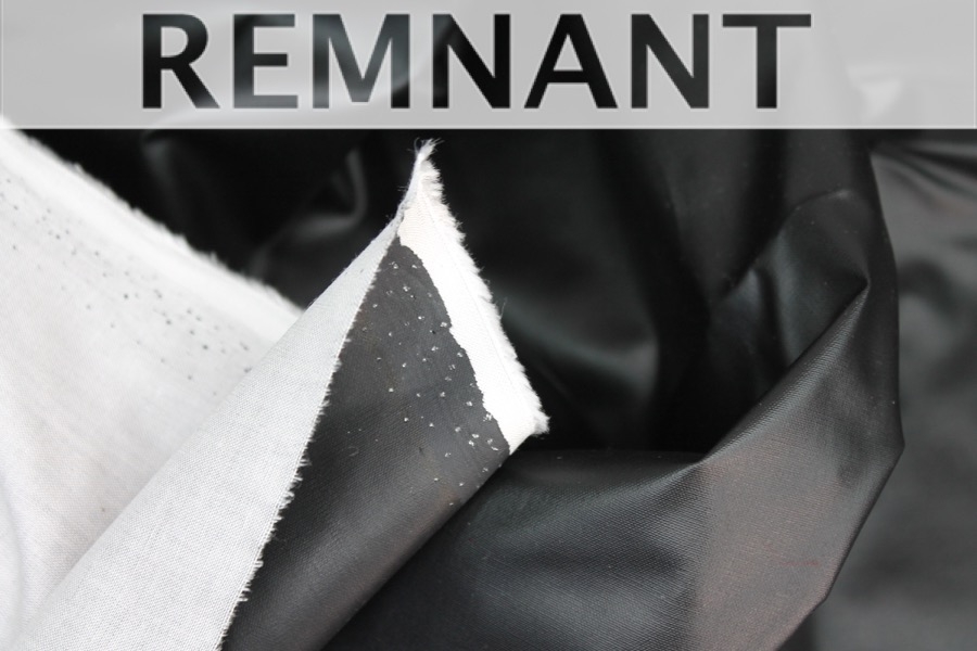 REMNANT - P.U. Coated Cotton Blend - Black - 0.8m Piece