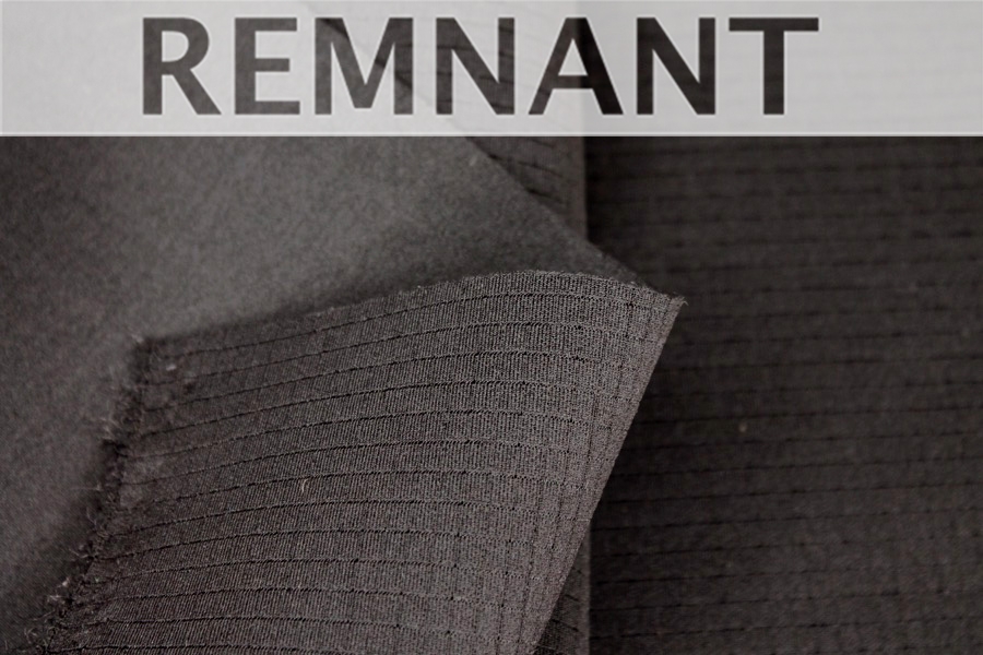 REMNANT - Check Pattern Scuba Jersey - Black - 0.35m Piece