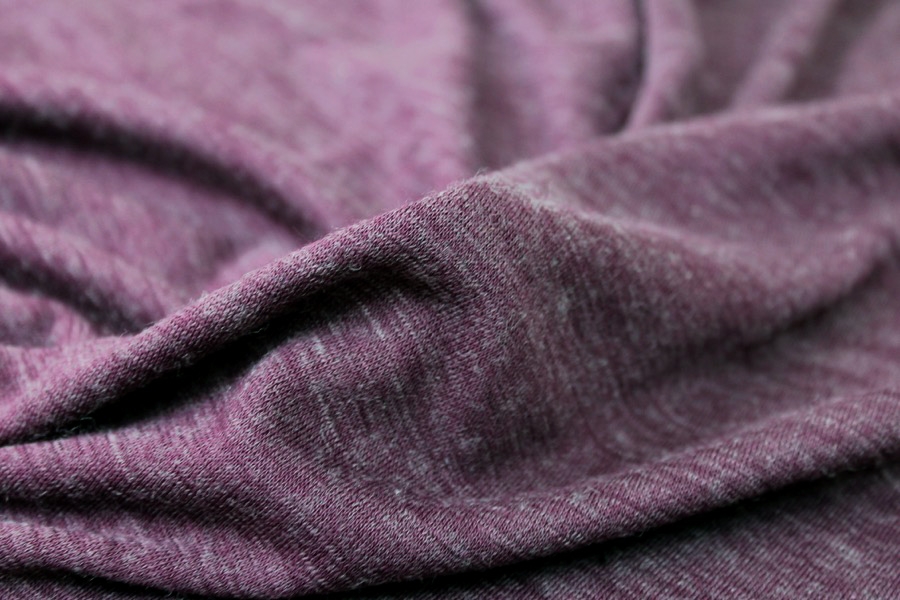 Soft Wool Mix Jersey - Plum