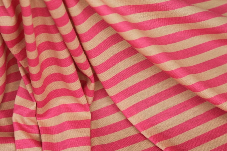 Stripe Print Jersey - Pink / Nude