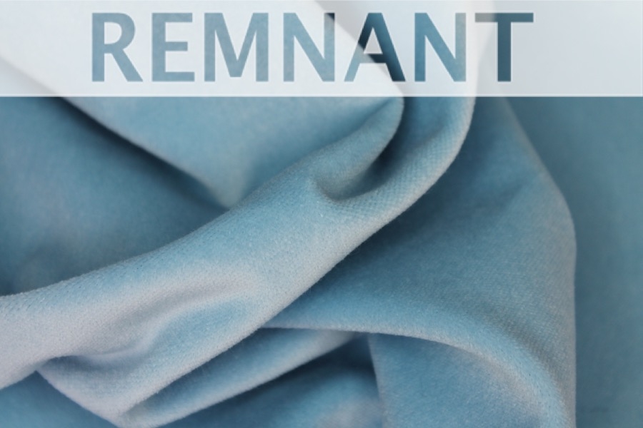 REMNANT - Cotton Velvet - Pale Blue 1m Piece