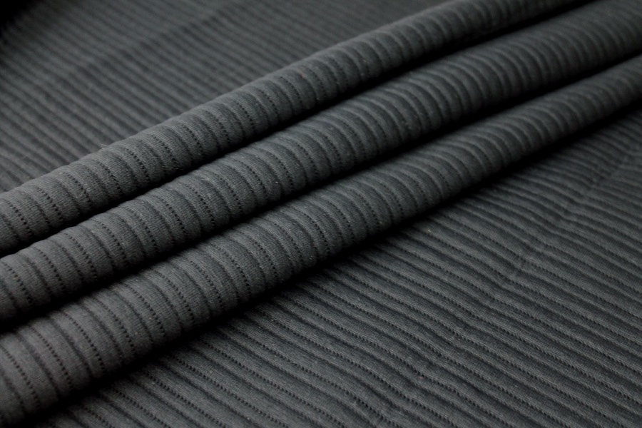 Stripe Weave Jersey - Black