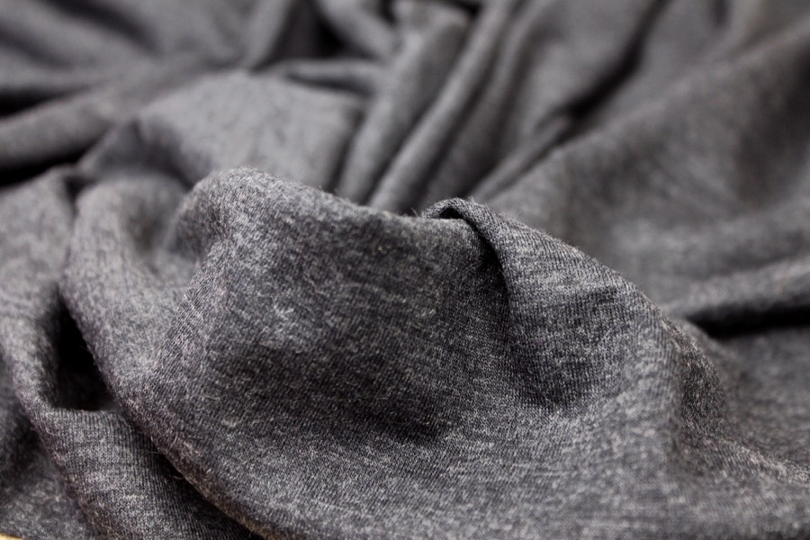 Soft Wool Mix Jersey - Charcoal