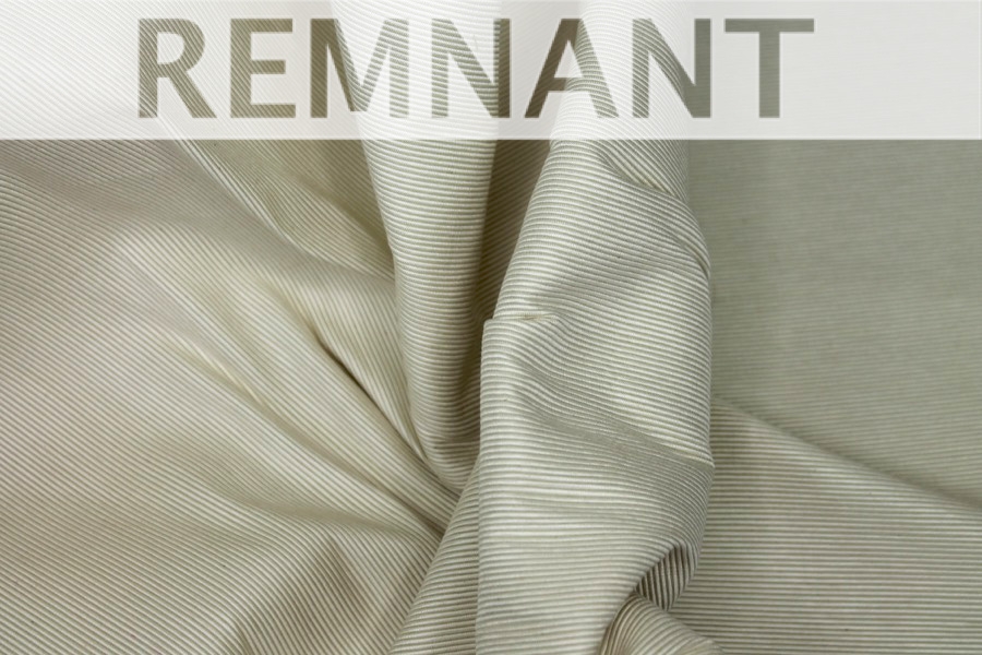 REMNANT - Cream/Ecru Silk Cotton "Grosgrain" - 0.3m Piece