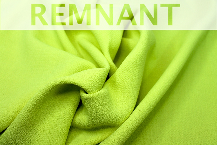 REMNANT - Double Wool Crepe - Neon Yellow - 0.85m Piece