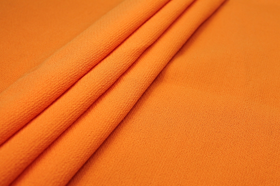 Double Wool Crepe - Neon Orange