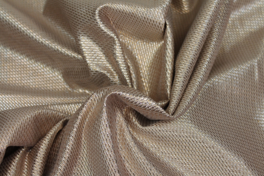 Metallic Texture Weave Silk - Gold