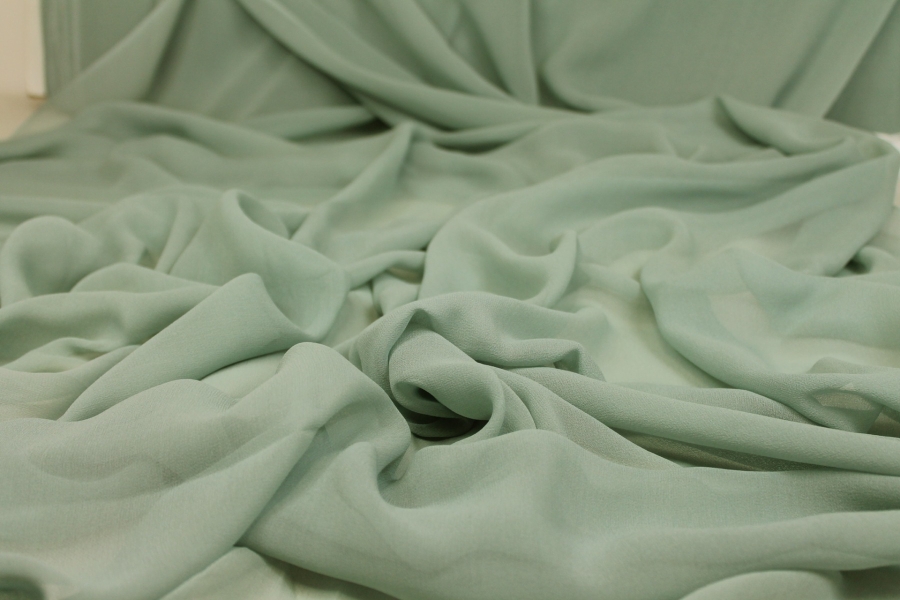 Sage Green Silk Georgette - 135-140cm wide