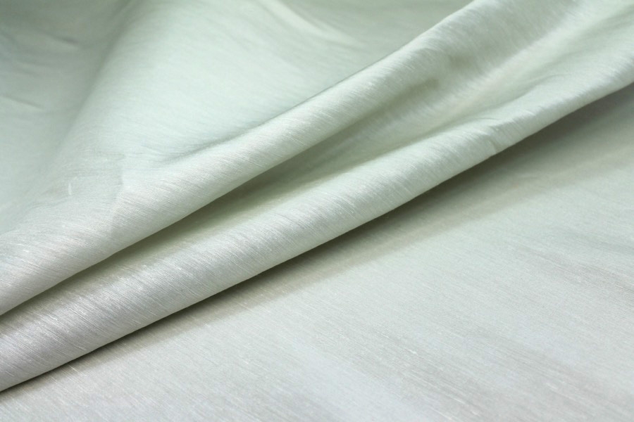 Pale Mint Fine Crisp Silk Linen 
