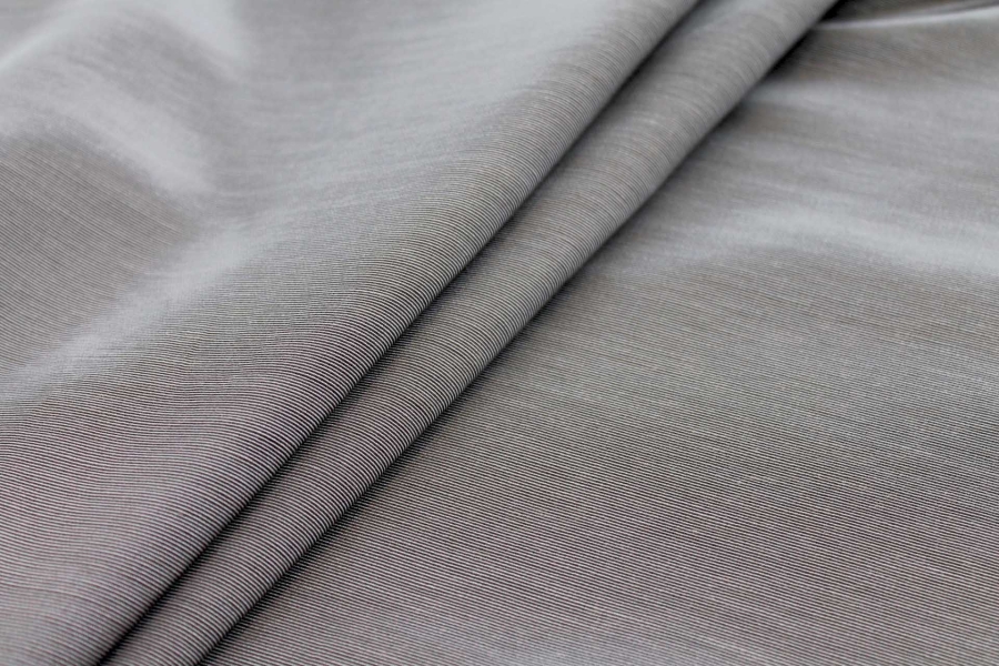 Cotton Viscose Grosgrain - Steel Grey